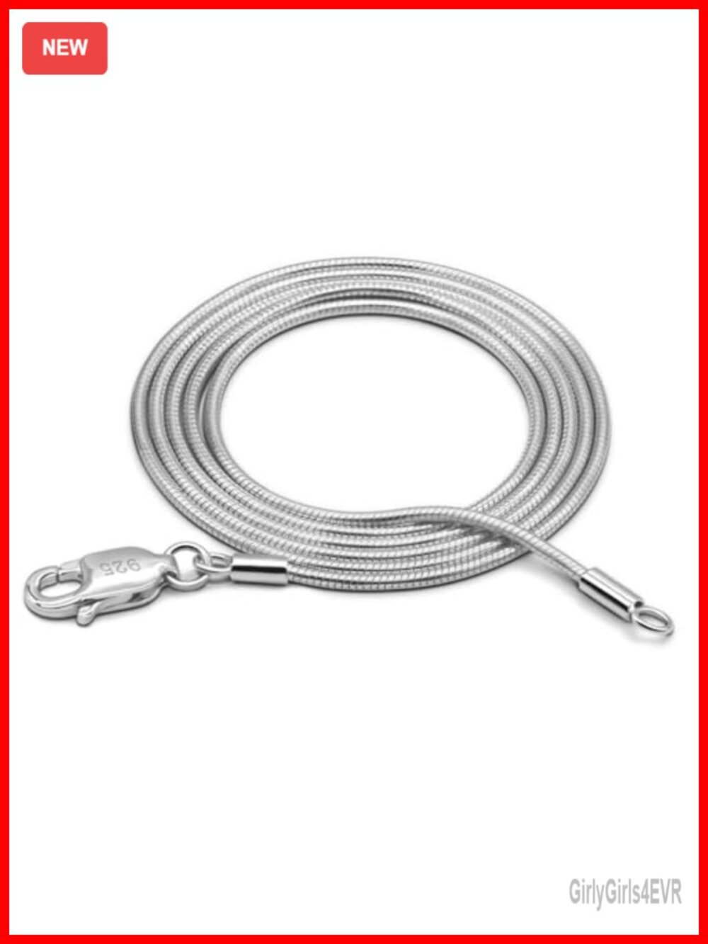 925 Sterling Silver Solid Snake Chain Necklace 1.2MM Italian Crafted
